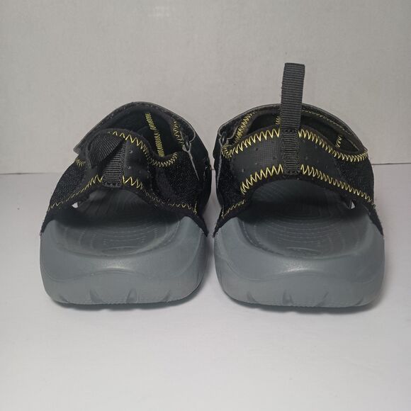 Crocs Swiftwater Black Mesh Fisherman Deck Sandals Men's Sz 12 Ankle Strap 15041 - Picture 6 of 16